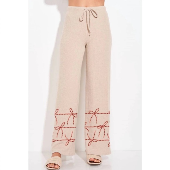 Phil Love - Christmas Ribbon Loungewear Pajama Set Size Medium NWOT - Picture 5 of 5